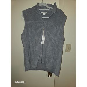 Heather Gray Zip Fleece Vest